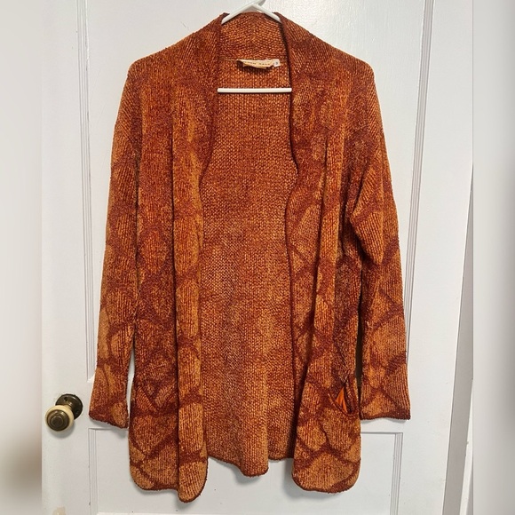 BRENDA FRENCH French Rags heavy weight rust Cardigan Jacket Size 3 (L) - Picture 2 of 4